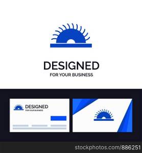 Creative Business Card and Logo template Construction, Saw, Tool, Utensils Vector Illustration