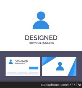 Creative Business Card and Logo template Contacts, Mane, Twitter Vector Illustration