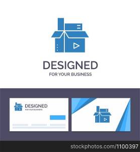 Creative Business Card and Logo template Content, Creative, Digital, Media, Publishing Vector Illustration