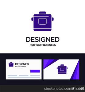 Creative Business Card and Logo template Cooker, Kitchen, Rice, Hotel Vector Illustration