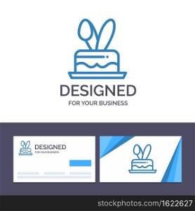 Creative Business Card and Logo template Crack, Egg, Easter, Holiday Vector Illustration