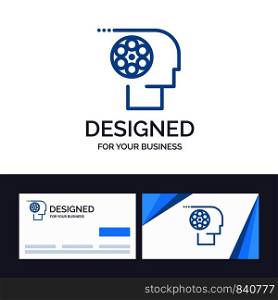 Creative Business Card and Logo template Crew, Film, Job, Movie, Personnel Vector Illustration