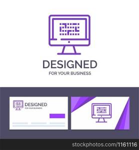 Creative Business Card and Logo template Cryptography, Data, Ddos, Encryption, Information, Problem Vector Illustration