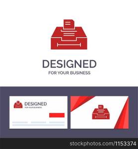 Creative Business Card and Logo template Data, Archive, Business, Information Vector Illustration