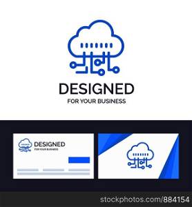 Creative Business Card and Logo template Data, Manage, Technology Vector Illustration