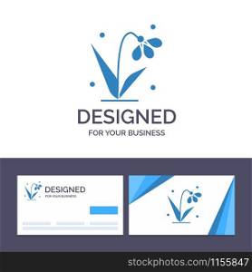 Creative Business Card and Logo template Decoration, Easter, Plant, Tulip Vector Illustration