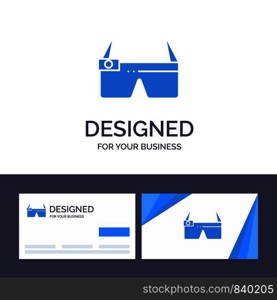 Creative Business Card and Logo template Device, Glasses, Google Glass, Smart Vector Illustration