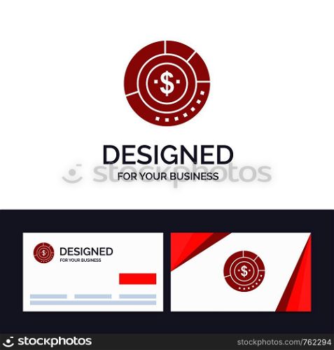 Creative Business Card and Logo template Diagram, Analysis, Budget, Chart, Finance, Financial, Report, Statistics Vector Illustration