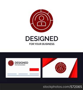 Creative Business Card and Logo template Diagram, Features, Human, People, Personal, Profile, User Vector Illustration