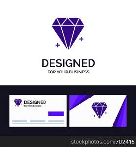 Creative Business Card and Logo template Diamond, Ecommerce, Jewelry, Jewel Vector Illustration