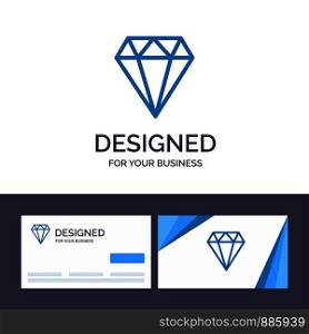 Creative Business Card and Logo template Diamond, Jewel, Jewelry, Gam Vector Illustration