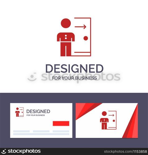 Creative Business Card and Logo template Dismissal, Employee, Exit, Job, Layoff, Person, Personal Vector Illustration