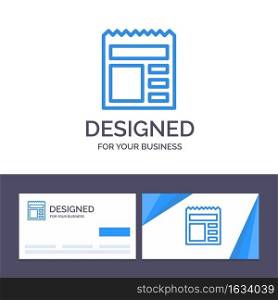 Creative Business Card and Logo template Document, Basic, Ui, Bank Vector Illustration