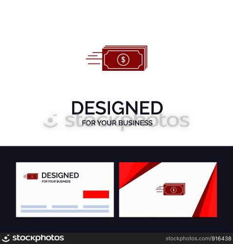 Creative Business Card and Logo template Dollar, Business, Flow, Money, Currency Vector Illustration