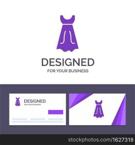 Creative Business Card and Logo template Dress, Girl, Wedding Vector Illustration
