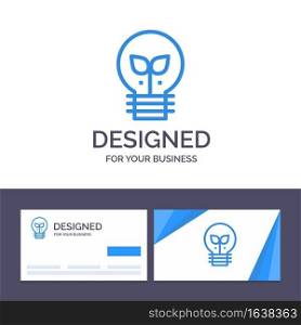 Creative Business Card and Logo template Eco, Idea, L&, Light Vector Illustration