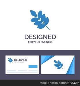 Creative Business Card and Logo template Ecology, Green, Leaf, Plant, Spring Vector Illustration