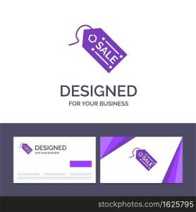 Creative Business Card and Logo template Ecommerce, Shopping, Tag, Sale Vector Illustration