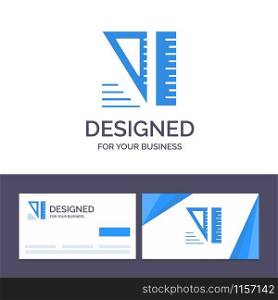 Creative Business Card and Logo template Education, Geometrical, Tools Vector Illustration