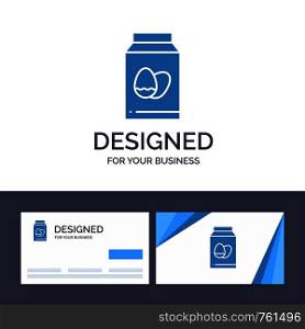 Creative Business Card and Logo template Egg, Bottle, Easter, Holiday Vector Illustration