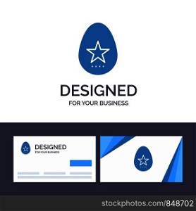 Creative Business Card and Logo template Egg, Easter, Holiday, Spring Vector Illustration