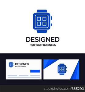 Creative Business Card and Logo template Electronic, Home, Smart, Technology, Watch Vector Illustration