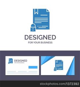 Creative Business Card and Logo template Electronic Signature, Contract, Digital, Document, Internet Vector Illustration