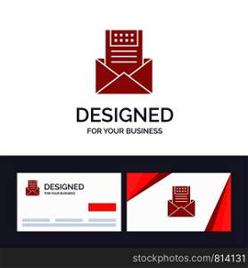 Creative Business Card and Logo template Email, Communication, Emails, Envelope, Letter, Mail, Message Vector Illustration