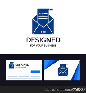 Creative Business Card and Logo template Email, Envelope, Greeting, Invitation, Mail Vector Illustration