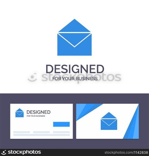 Creative Business Card and Logo template Email, Mail, Message, Open Vector Illustration