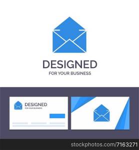 Creative Business Card and Logo template Email, Mail, Message, Open Vector Illustration