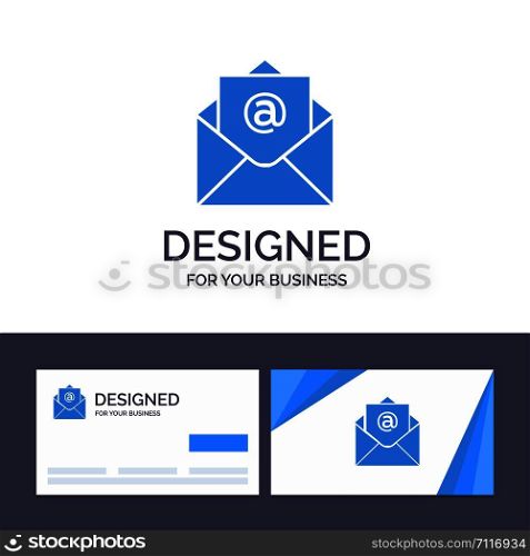Creative Business Card and Logo template Email, Mail, Open Vector Illustration