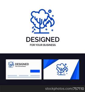 Creative Business Card and Logo template Energy, Environment, Green, Pollution Vector Illustration