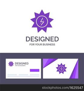 Creative Business Card and Logo template Energy, Solar, Energy, Power Vector Illustration