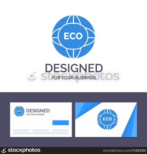 Creative Business Card and Logo template Environment, Global, Internet, World, Eco Vector Illustration