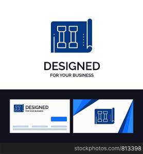 Creative Business Card and Logo template Equipment, Fitness, Inventory, Sports Vector Illustration