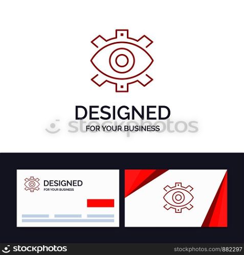 Creative Business Card and Logo template Eye, Creative, Production, Business, Creative, Modern, Production Vector Illustration
