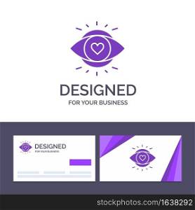 Creative Business Card and Logo template Eye, Eyes, Education, Light Vector Illustration
