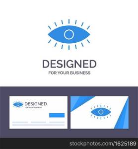 Creative Business Card and Logo template Eye, Eyes, Watch, Design Vector Illustration