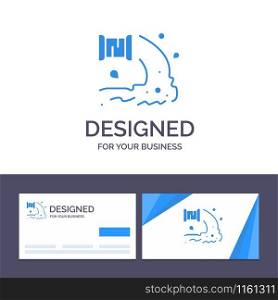 Creative Business Card and Logo template Factory, Industry, Sewage, Waste, Water Vector Illustration