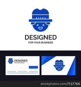Creative Business Card and Logo template Farmer, Gardener, Man Vector Illustration