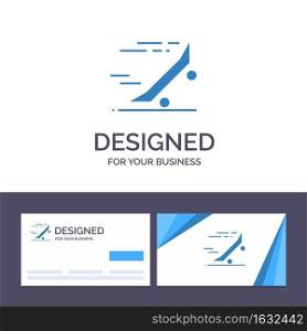 Creative Business Card and Logo template Fast, Ride, Riding, Skateboard, Skateboard Vector Illustration