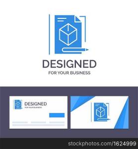 Creative Business Card and Logo template File, Box, Pencil, Technology Vector Illustration