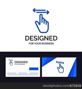 Creative Business Card and Logo template Finger, Gestures, Hand, Left, Right Vector Illustration