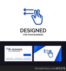 Creative Business Card and Logo template Fingers, Gesture, Lefts Vector Illustration