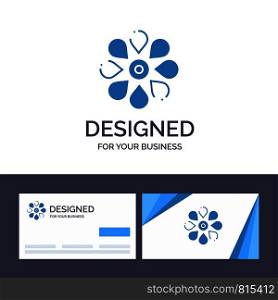 Creative Business Card and Logo template Flower, Sun Flower, Floral, Nature, Spring Vector Illustration