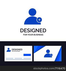 Creative Business Card and Logo template Follow, New, User Vector Illustration
