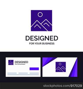 Creative Business Card and Logo template Frame, Picture, Image, Education Vector Illustration