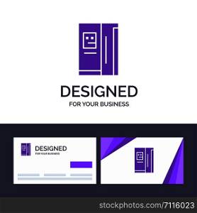 Creative Business Card and Logo template Fridge, Refrigerator, Cooling, Freezer Vector Illustration
