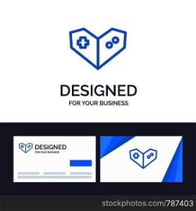 Creative Business Card and Logo template Gamepad, Videogame, PlayStation Vector Illustration